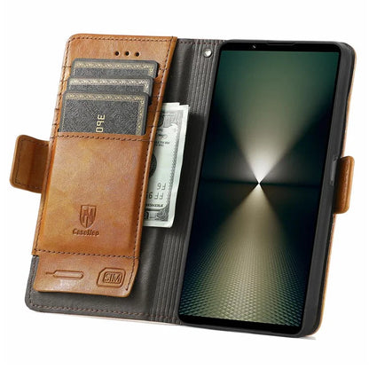 CASENEO 002 Series For Sony Xperia 1 VI Case Wallet Leather Splicing Phone Cover