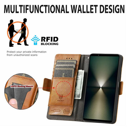 CASENEO 002 Series For Sony Xperia 1 VI Case Wallet Leather Splicing Phone Cover