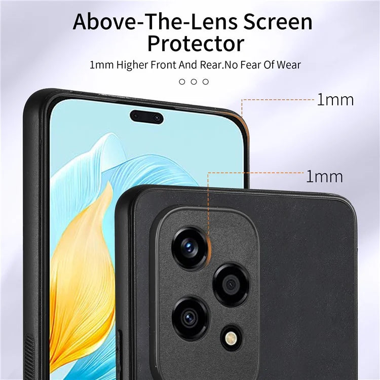 D2 for Honor 200 Lite Case Card Slots Retro PU+TPU Cover with Kickstand