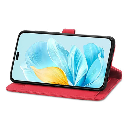 For Honor 200 Lite Case Zipper Wallet Leather Floral Phone Cover with Hand Strap
