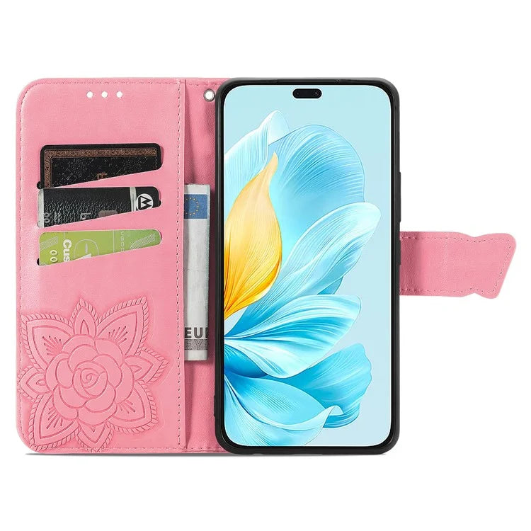 For Honor 200 Lite Case Butterfly Imprinted PU Leather Wallet Wholesale Phone Cover