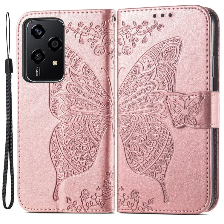 For Honor 200 Lite Case Butterfly Imprinted PU Leather Wallet Wholesale Phone Cover