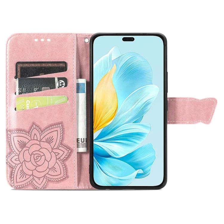 For Honor 200 Lite Case Butterfly Imprinted PU Leather Wallet Wholesale Phone Cover