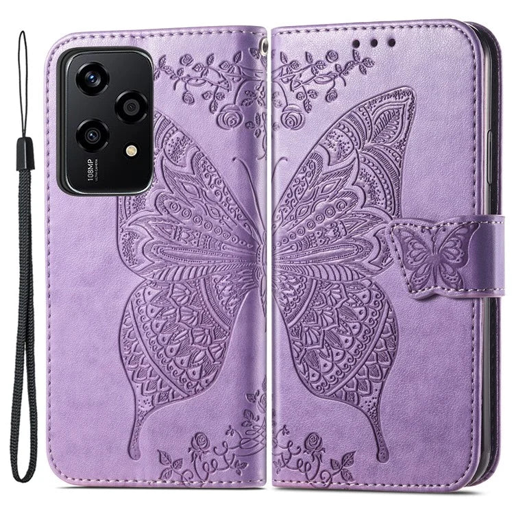 For Honor 200 Lite Case Butterfly Imprinted PU Leather Wallet Wholesale Phone Cover