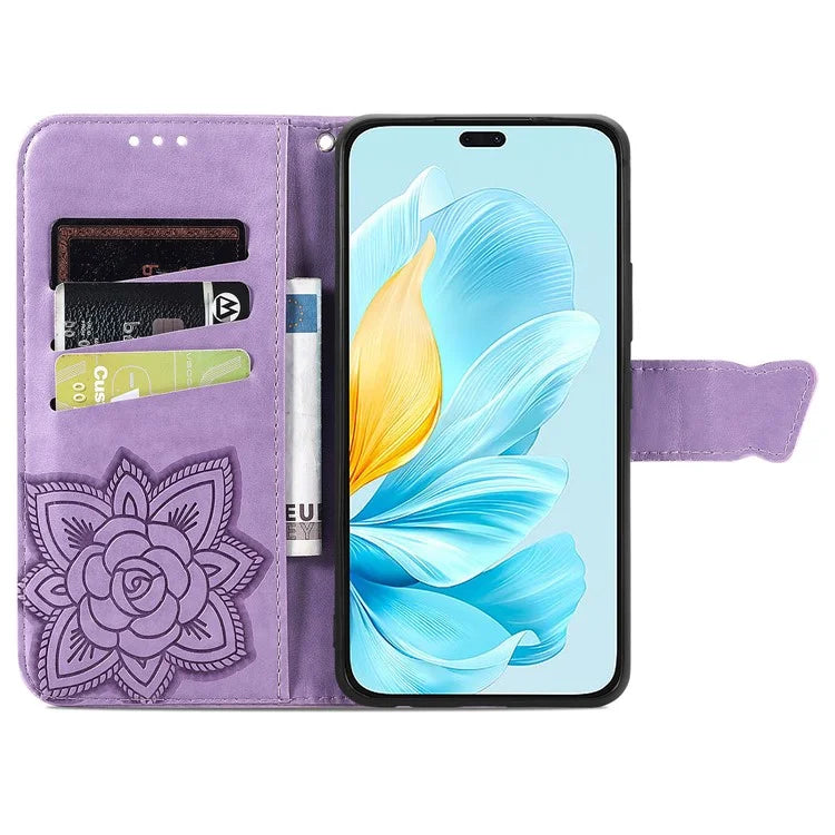 For Honor 200 Lite Case Butterfly Imprinted PU Leather Wallet Wholesale Phone Cover