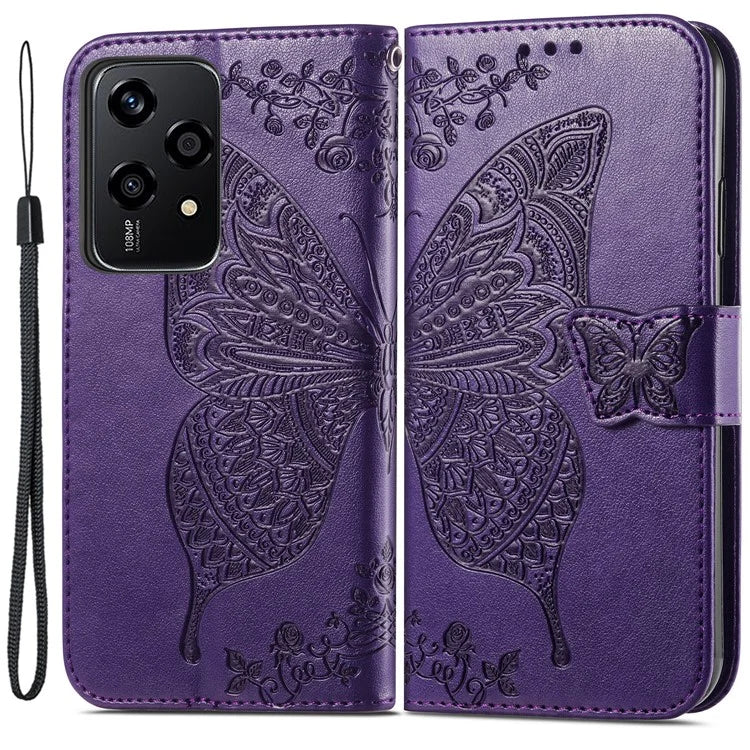 For Honor 200 Lite Case Butterfly Imprinted PU Leather Wallet Wholesale Phone Cover