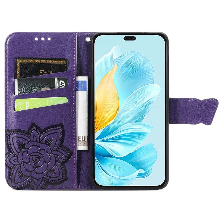 For Honor 200 Lite Case Butterfly Imprinted PU Leather Wallet Wholesale Phone Cover