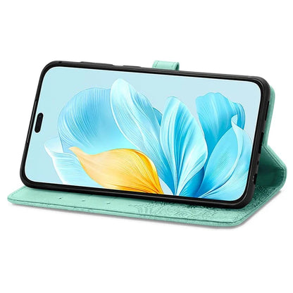 For Honor 200 Lite Case Stand Function Embossed Mandala Pattern PU Leather Phone Cover