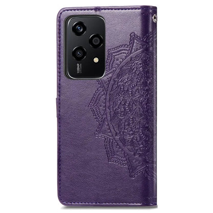 For Honor 200 Lite Case Stand Function Embossed Mandala Pattern PU Leather Phone Cover