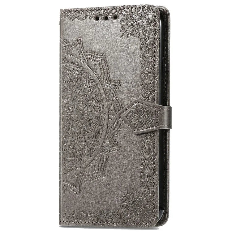 For Honor 200 Lite Case Stand Function Embossed Mandala Pattern PU Leather Phone Cover