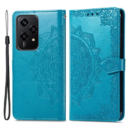 For Honor 200 Lite Case Stand Function Embossed Mandala Pattern PU Leather Phone Cover