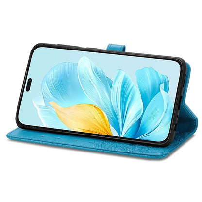 For Honor 200 Lite Case Stand Function Embossed Mandala Pattern PU Leather Phone Cover