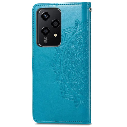 For Honor 200 Lite Case Stand Function Embossed Mandala Pattern PU Leather Phone Cover