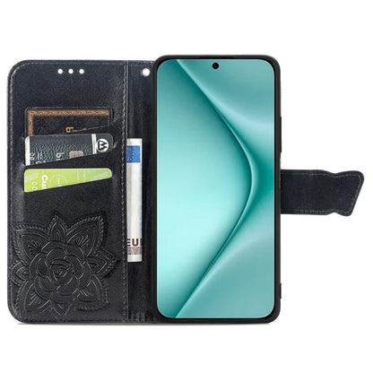 For Huawei Pura 70 Case Card Holders Butterfly Pattern PU Leather Phone Cover