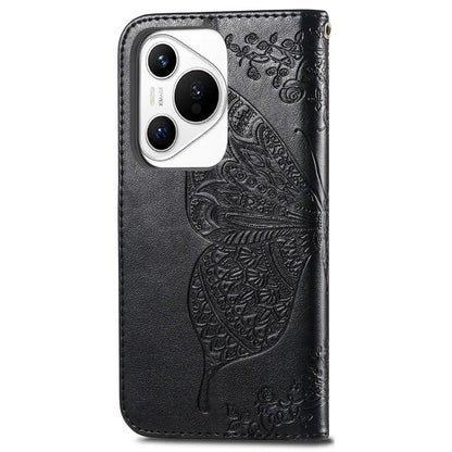 For Huawei Pura 70 Case Card Holders Butterfly Pattern PU Leather Phone Cover