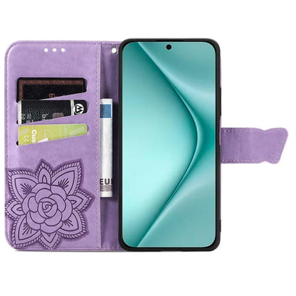 For Huawei Pura 70 Case Card Holders Butterfly Pattern PU Leather Phone Cover
