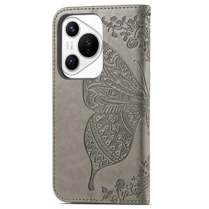 For Huawei Pura 70 Case Card Holders Butterfly Pattern PU Leather Phone Cover