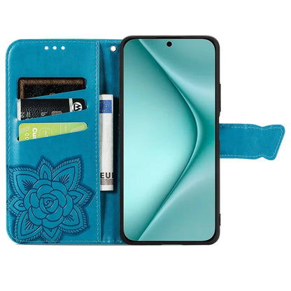 For Huawei Pura 70 Case Card Holders Butterfly Pattern PU Leather Phone Cover