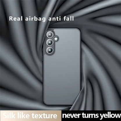 For Samsung Galaxy A55 5G Case PC+TPU Matte Anti-Fingerprint Phone Cover