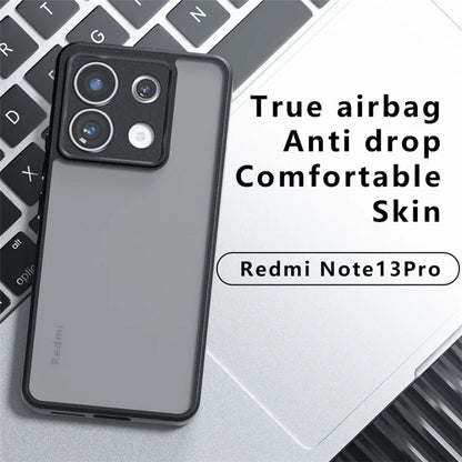 For Xiaomi Redmi Note 13 Pro 5G / Poco X6 5G Case PC+TPU Airbag Protection Frosted Phone Cover