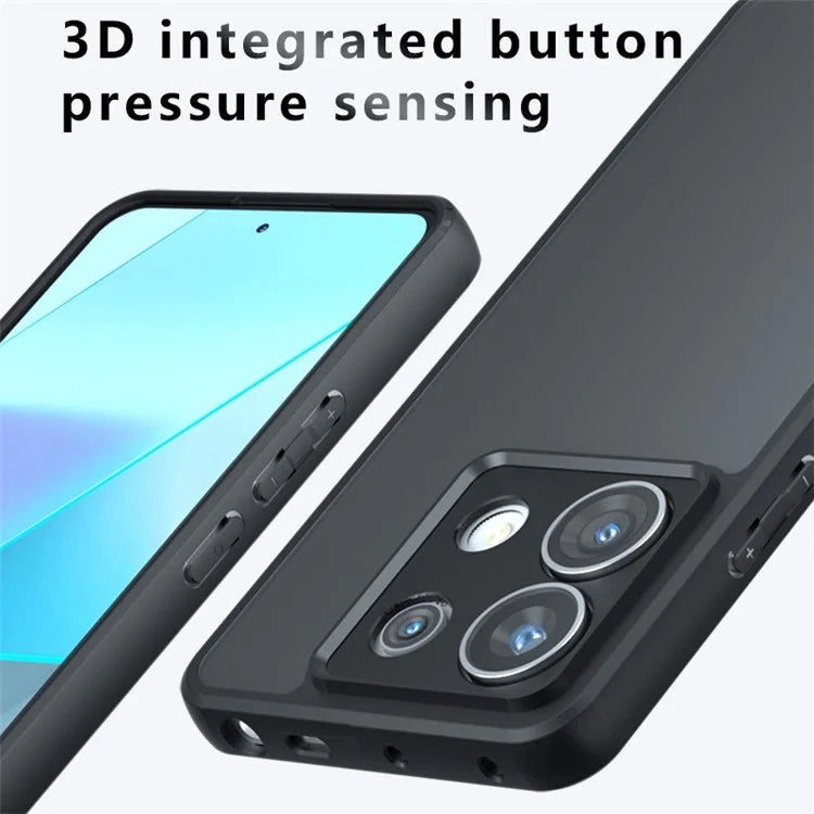 For Xiaomi Redmi Note 13 Pro 5G / Poco X6 5G Case PC+TPU Airbag Protection Frosted Phone Cover