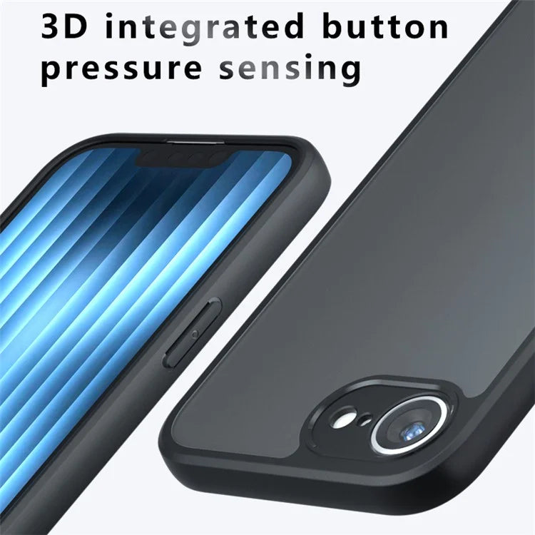 For iPhone SE (2024) Case PC+TPU Matte Phone Cover with Anti-Drop Airbag