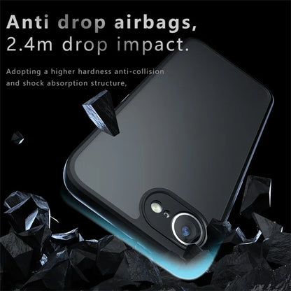 For iPhone SE (2024) Case PC+TPU Matte Phone Cover with Anti-Drop Airbag