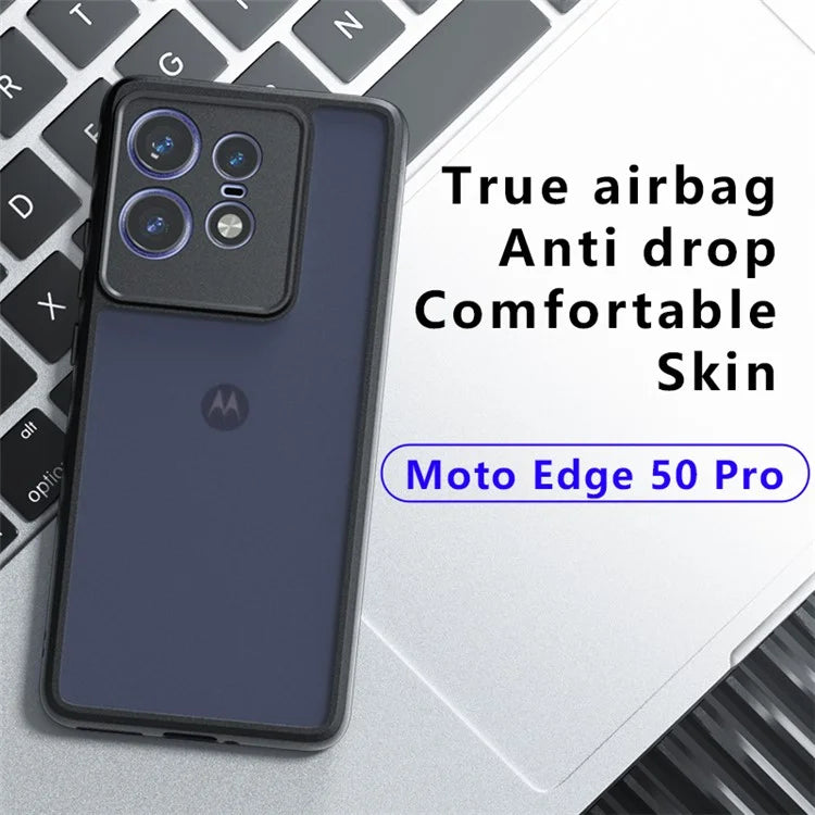 For Motorola Edge 50 Pro 5G Case Matte Texture PC+ TPU Corner Shockproof Phone Cover