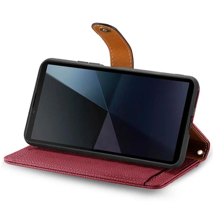 For Sony Xperia 10 VI Case PU Leather RFID Blocking Zipper Phone Cover Heart Pattern