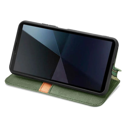 For Sony Xperia 10 VI Case Rhombus Leather Folio Phone Cover