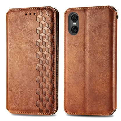 For Sony Xperia 10 VI Case Rhombus Leather Folio Phone Cover