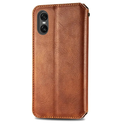 For Sony Xperia 10 VI Case Rhombus Leather Folio Phone Cover