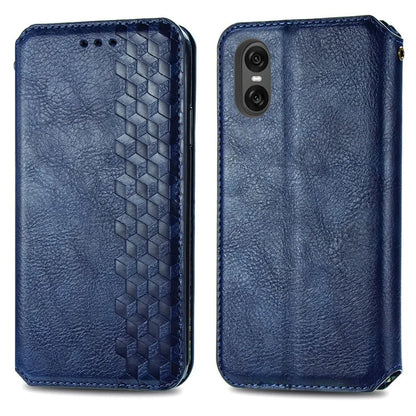 For Sony Xperia 10 VI Case Rhombus Leather Folio Phone Cover