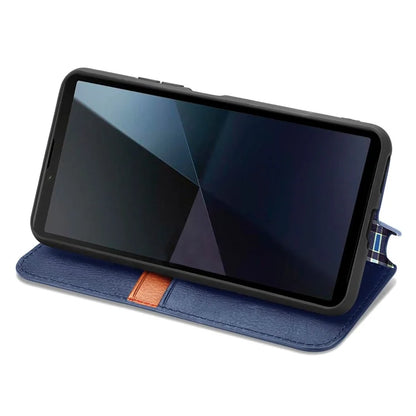 For Sony Xperia 10 VI Case Rhombus Leather Folio Phone Cover