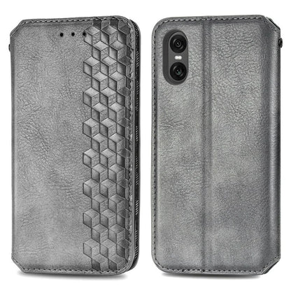For Sony Xperia 10 VI Case Rhombus Leather Folio Phone Cover
