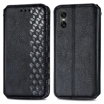 For Sony Xperia 10 VI Case Rhombus Leather Folio Phone Cover