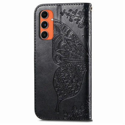 For Samsung Galaxy M55 5G / C55 5G / F55 5G Case with Hand Strap Butterfly Leather Flip Wallet Phone Cover