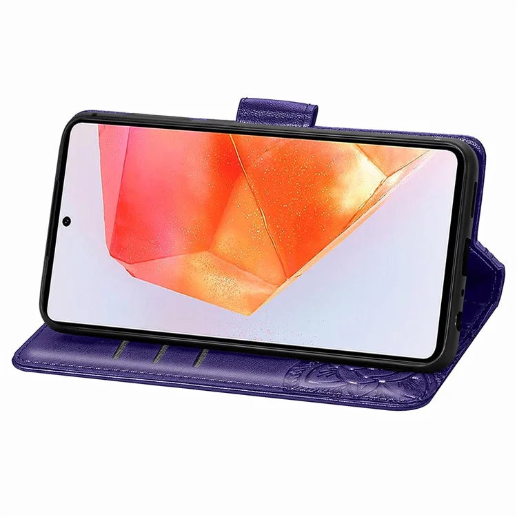 For Samsung Galaxy M55 5G / C55 5G / F55 5G Case with Hand Strap Butterfly Leather Flip Wallet Phone Cover