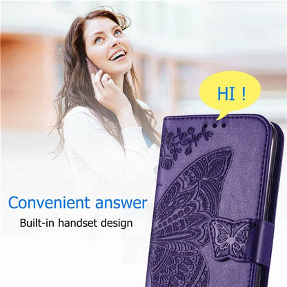 For Samsung Galaxy M55 5G / C55 5G / F55 5G Case with Hand Strap Butterfly Leather Flip Wallet Phone Cover