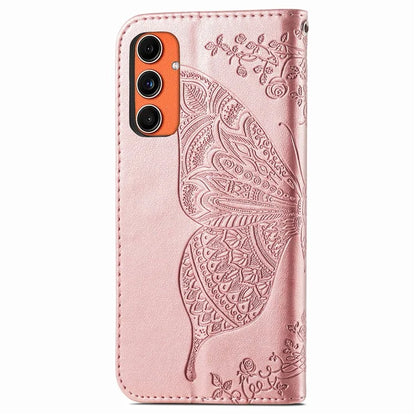 For Samsung Galaxy M55 5G / C55 5G / F55 5G Case with Hand Strap Butterfly Leather Flip Wallet Phone Cover