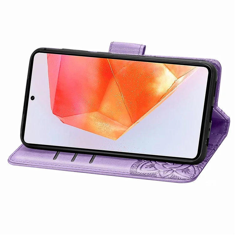 For Samsung Galaxy M55 5G / C55 5G / F55 5G Case with Hand Strap Butterfly Leather Flip Wallet Phone Cover