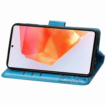 For Samsung Galaxy M55 5G / C55 5G / F55 5G Case with Hand Strap Butterfly Leather Flip Wallet Phone Cover