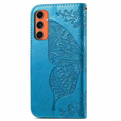 For Samsung Galaxy M55 5G / C55 5G / F55 5G Case with Hand Strap Butterfly Leather Flip Wallet Phone Cover