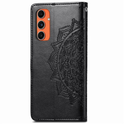 For Samsung Galaxy M55 5G / C55 5G / F55 5G Case 3 Card Slots Mandala Flower Leather Phone Cover