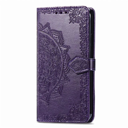 For Samsung Galaxy M55 5G / C55 5G / F55 5G Case 3 Card Slots Mandala Flower Leather Phone Cover