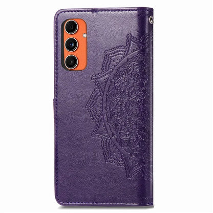 For Samsung Galaxy M55 5G / C55 5G / F55 5G Case 3 Card Slots Mandala Flower Leather Phone Cover