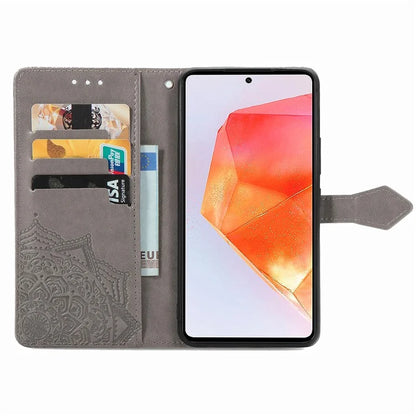 For Samsung Galaxy M55 5G / C55 5G / F55 5G Case 3 Card Slots Mandala Flower Leather Phone Cover