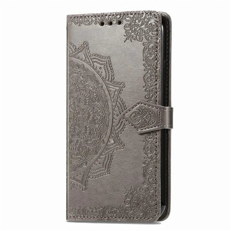 For Samsung Galaxy M55 5G / C55 5G / F55 5G Case 3 Card Slots Mandala Flower Leather Phone Cover