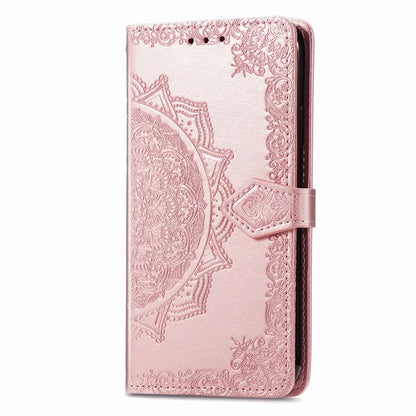For Samsung Galaxy M55 5G / C55 5G / F55 5G Case 3 Card Slots Mandala Flower Leather Phone Cover