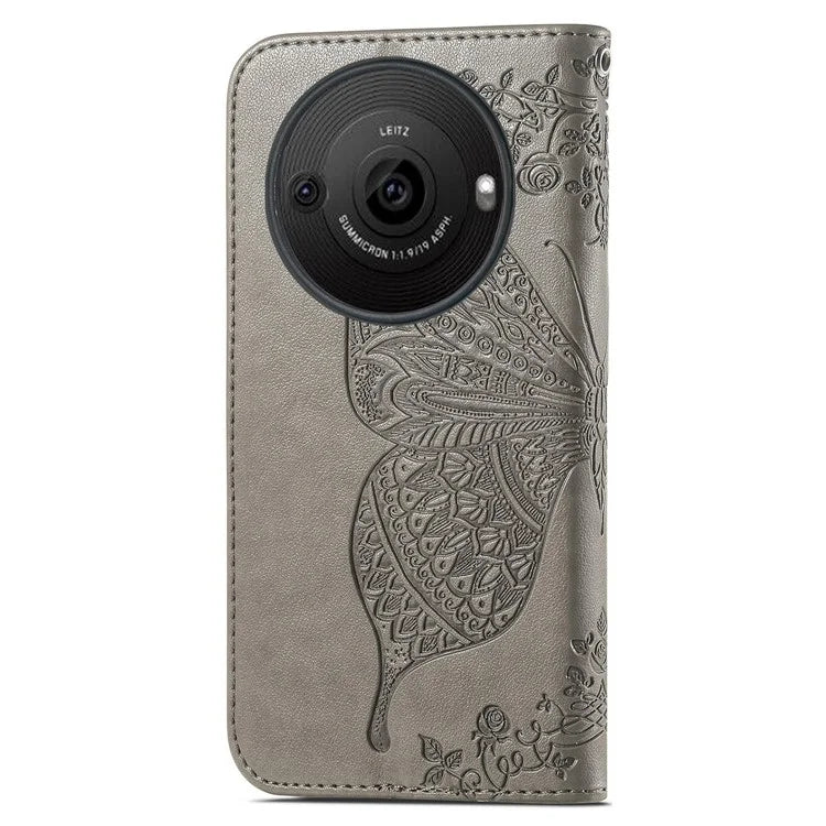 For Sharp Aquos R8 Pro Case Purse Card Holders Butterfly Pattern PU Leather Phone Cover